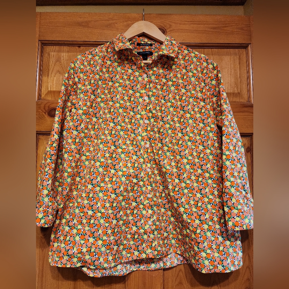 Lands End No Iron Supima Button Down Shirt, Size 18